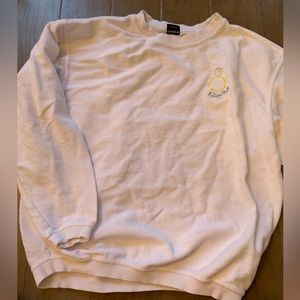 Future MRS white embroidered corded sweatshirt